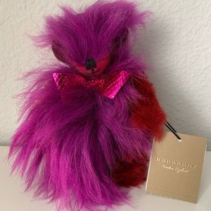 NWT Burberry Pom Pom Charm Key Chain Thomas Bear